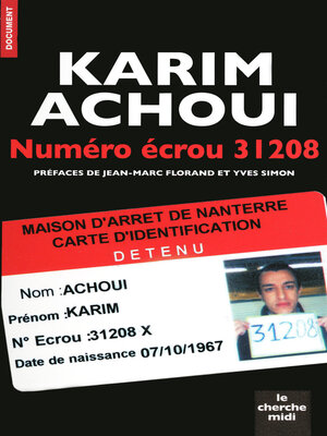 cover image of Numéro écrou 31208